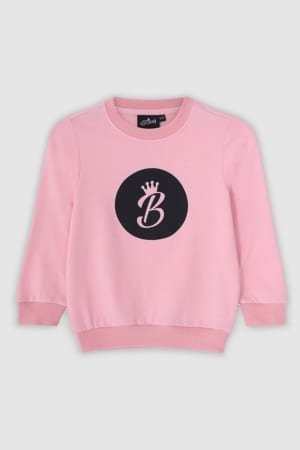 B Collection Sweatshirt - Pink Top Front